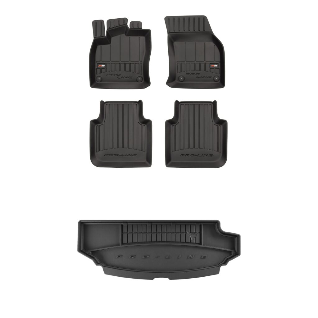 Zestaw: dywaniki samochodowe i mata bagażnika ProLine dopasowane do Skoda Kodiaq 2016-2024 Zestaw dywaniki i mata do bagażnika ProLine dopasowane do Skoda Kodiaq od 2016