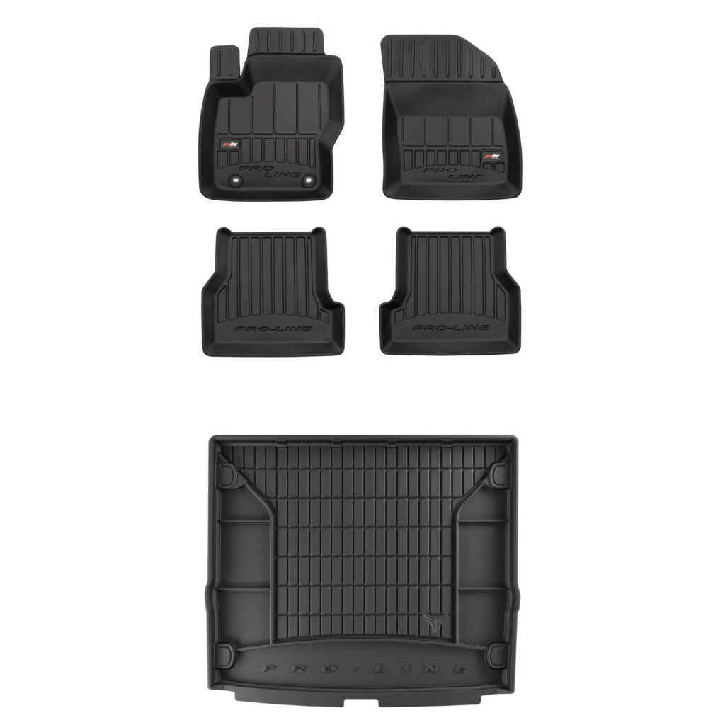 Zestaw: dywaniki samochodowe i mata bagażnika ProLine dopasowane do Ford Focus II 2004-2011 Zestaw dywaniki i mata do bagażnika ProLine dopasowane do Ford Focus II 2004-2011