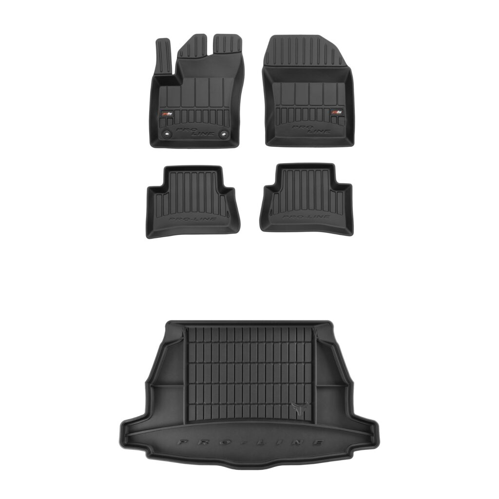 Zestaw: dywaniki samochodowe i mata bagażnika ProLine dopasowane do Toyota C-HR I 2016-2019 Zestaw dywaniki i mata do bagażnika ProLine dopasowane do Toyota C-HR 2016-2019