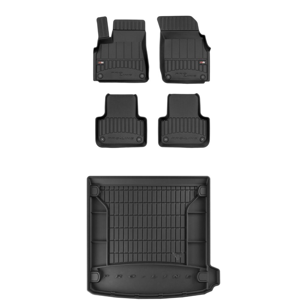 Zestaw: dywaniki samochodowe i mata bagażnika ProLine dopasowane do Audi Q8 od 2018 Zestaw dywaniki i mata do bagażnika ProLine dopasowane do Audi Q8 od 2018