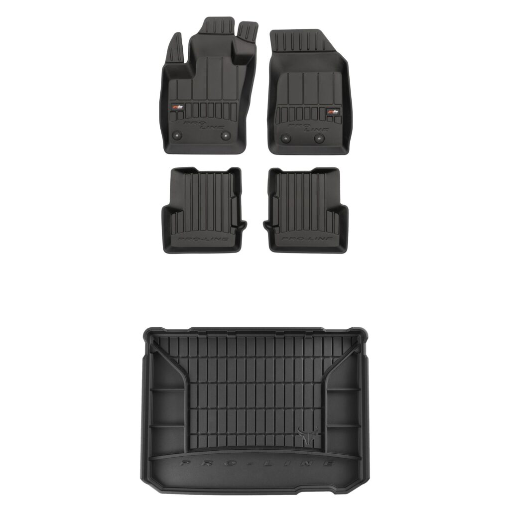 Zestaw: dywaniki samochodowe i mata bagażnika ProLine dopasowane do Jeep Renegade od 2014 Zestaw dywaniki i mata do bagażnika ProLine dopasowane do Jeep Renegade od 2014