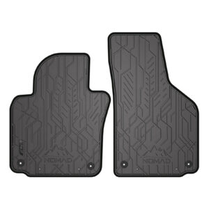 Dywaniki samochodowe NOMAD przednie ze skórzaną czarną lamówką dopasowane do Volkswagen Golf VI 2008-2016