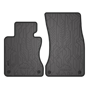 Dywaniki samochodowe NOMAD przednie ze skórzaną czarną lamówką dopasowane do BMW Seria 5 E60 2003-2010