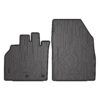 Car mats NOMAD front with black leather piping tailor-made for Renault Grand Scenic II 2009-2016