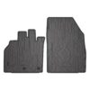 Car mats NOMAD front with grey leather piping tailor-made for Renault Grand Scenic II 2009-2016