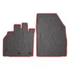 Car mats NOMAD front with red leather piping tailor-made for Renault Grand Scenic II 2009-2016