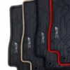 Dywaniki samochodowe NOMAD przednie ze skórzaną szarą lamówką dopasowane do SEAT Ateca od 2016