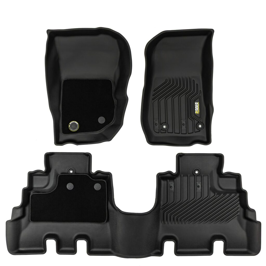 Dywaniki samochodowe 2w1 Race Rock dopasowane do Jeep Wrangler III Rubicon 2006-2018
