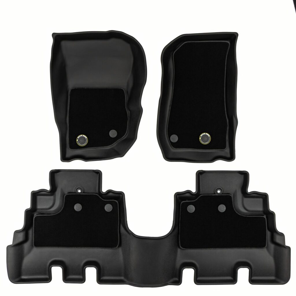 Dywaniki samochodowe 2w1 Race Rock dopasowane do Jeep Wrangler III Rubicon 2006-2018