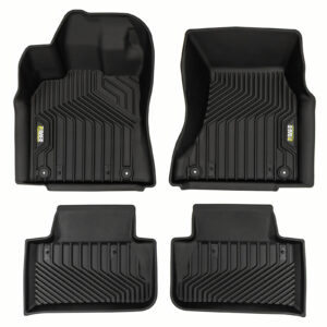 Dywaniki samochodowe 2w1 Race Rock wraz z zestawem wymiennych ringów i emblematów dopasowane do Porsche Macan I 2013-2024