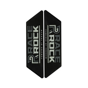 Szare, wymienne emblematy do dywaników Race Rock