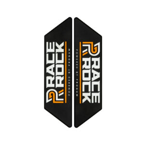 Pomarańczowe, wymienne emblematy do dywaników Race Rock