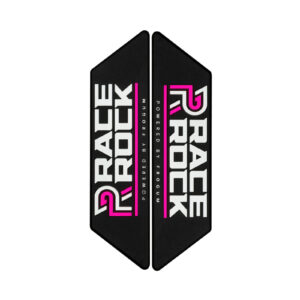 Różowe, wymienne emblematy do dywaników Race Rock