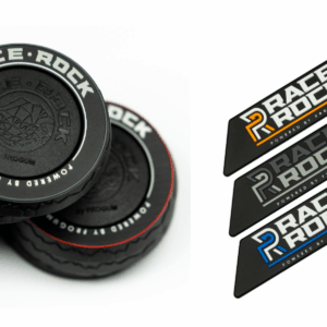 Zestaw wymiennych ringów oraz emblematów do dywaników Race Rock w wybranym kolorze