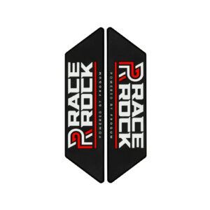 Czerwone, wymienne emblematy do dywaników Race Rock