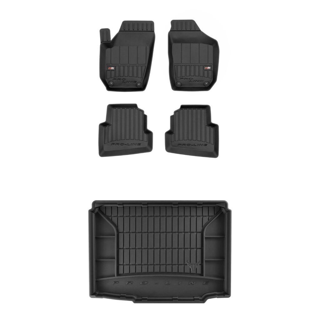 Zestaw: dywaniki samochodowe i mata bagażnika ProLine dopasowane do Skoda Fabia II 2006-2014 Zestaw: dywaniki samochodowe i mata bagażnika ProLine dopasowane do Skoda Fabia II 2006-2014
