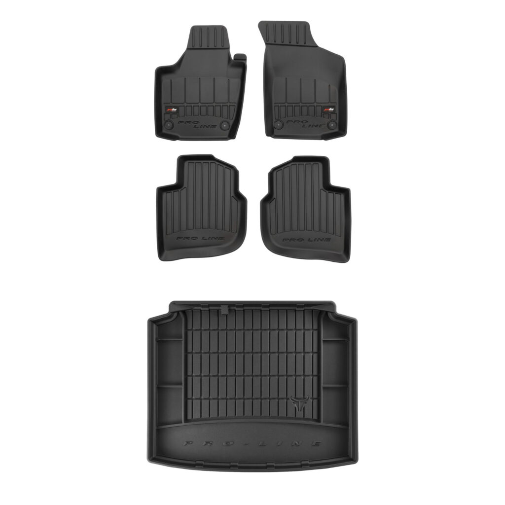 Zestaw: dywaniki samochodowe i mata bagażnika ProLine dopasowane do Skoda Rapid Spaceback 2013-2019