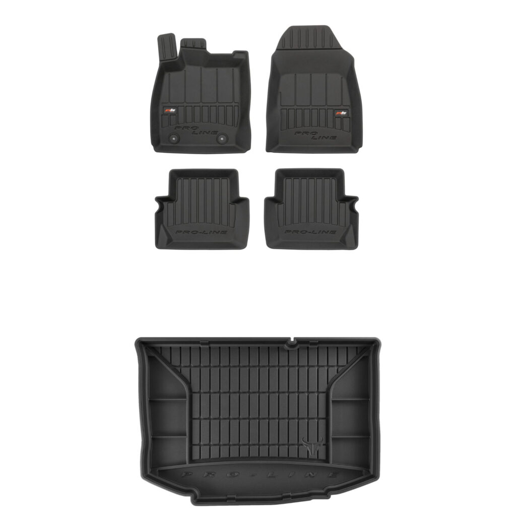 Zestaw: dywaniki samochodowe i mata bagażnika ProLine dopasowane do Ford Fiesta VI 2008-2017 Zestaw: dywaniki samochodowe i mata bagażnika ProLine dopasowane do Ford Fiesta VI 2008-2017