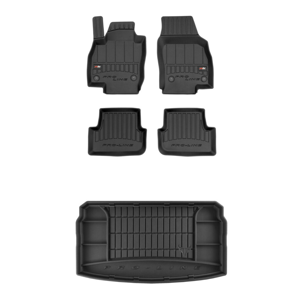 Zestaw: dywaniki samochodowe i mata bagażnika ProLine dopasowane do Volkswagen Polo VI od 2017 Zestaw: dywaniki samochodowe i mata bagażnika ProLine dopasowane do Volkswagen Polo VI od 2017