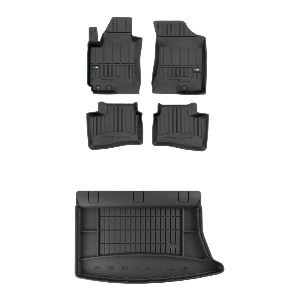 Zestaw: dywaniki samochodowe i mata bagażnika ProLine dopasowane do Hyundai i30 I 2007-2012 Zestaw: dywaniki samochodowe i mata bagażnika ProLine dopasowane do Hyundai i30 I 2007-2012