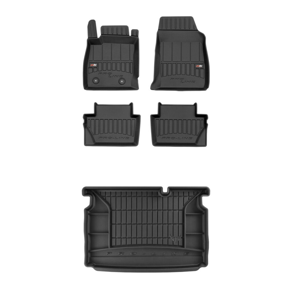 Zestaw: dywaniki samochodowe i mata bagażnika ProLine dopasowane do Ford EcoSport II 2017-2022 Zestaw: dywaniki samochodowe i mata bagażnika ProLine dopasowane do Ford EcoSport II 2017-2022