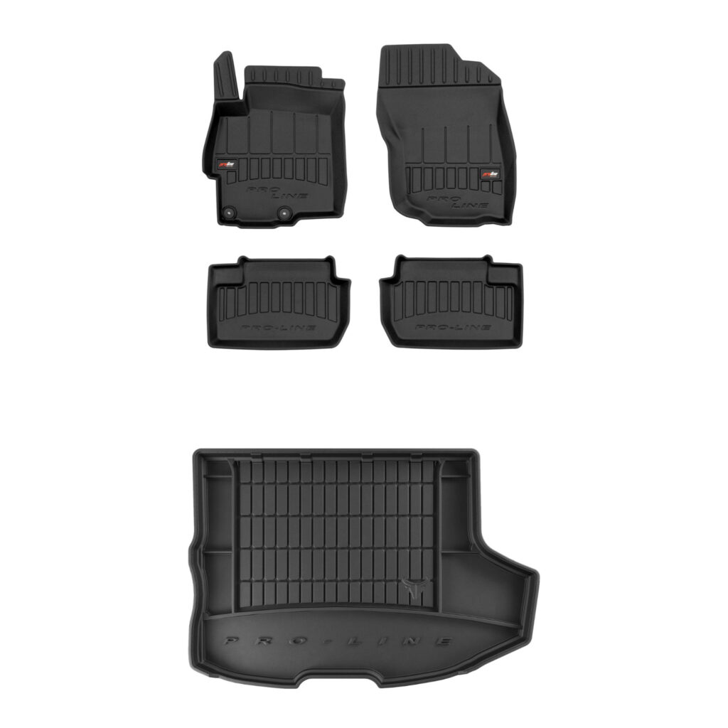Zestaw: dywaniki samochodowe i mata bagażnika ProLine dopasowane do Mitsubishi Lancer VIII 2007-2017