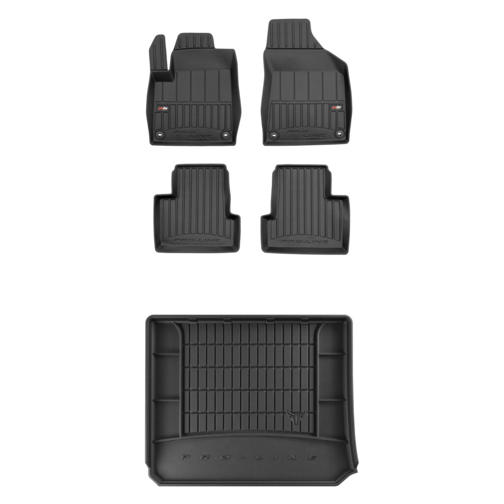 Zestaw: dywaniki samochodowe i mata bagażnika ProLine dopasowane do Jeep Cherokee V 2013-2018