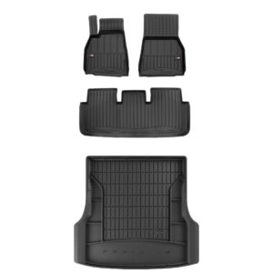 Zestaw: dywaniki samochodowe i mata bagażnika ProLine dopasowane do Tesla Model S od 2021