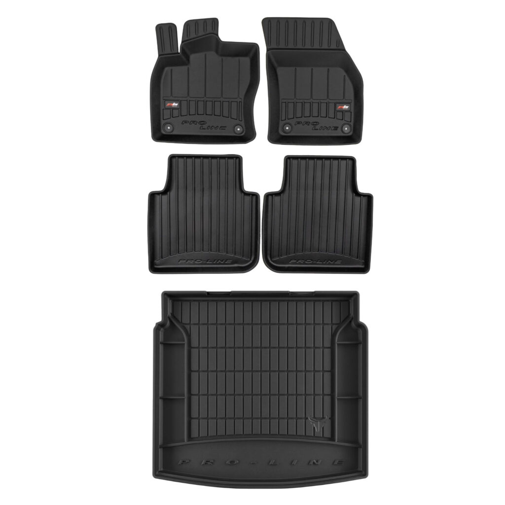 Zestaw: dywaniki samochodowe i mata bagażnika ProLine dopasowane do Volkswagen Tiguan Allspace 2017-2024