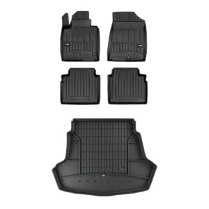 Zestaw: dywaniki samochodowe i mata bagażnika z logo ProLine dopasowane do Kia Optima IV 2015-2020